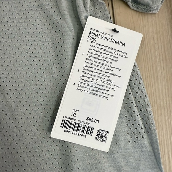 Lululemon Metal Vent Breathe Polo NWT Size XL - Picture 7 of 9